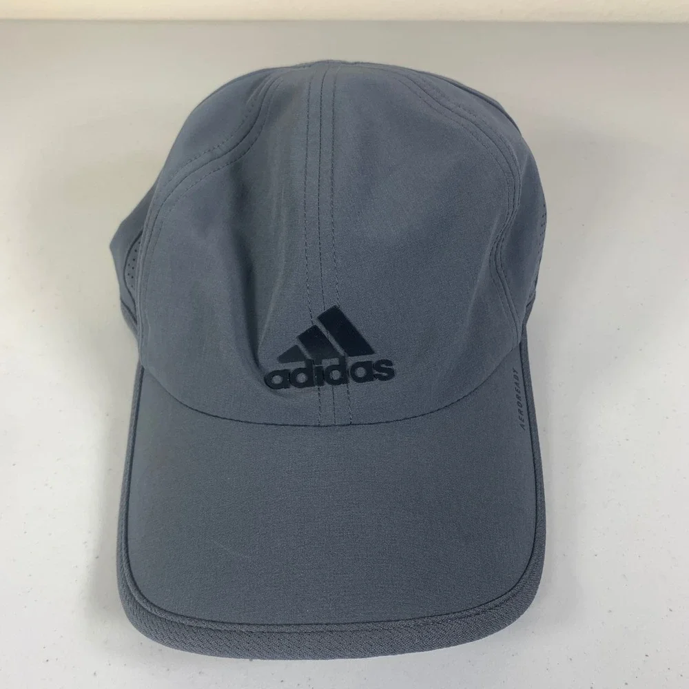 Adidas Aeroready Baseball Cap Gray Men's One Size Adjustable Running Trefoil‎